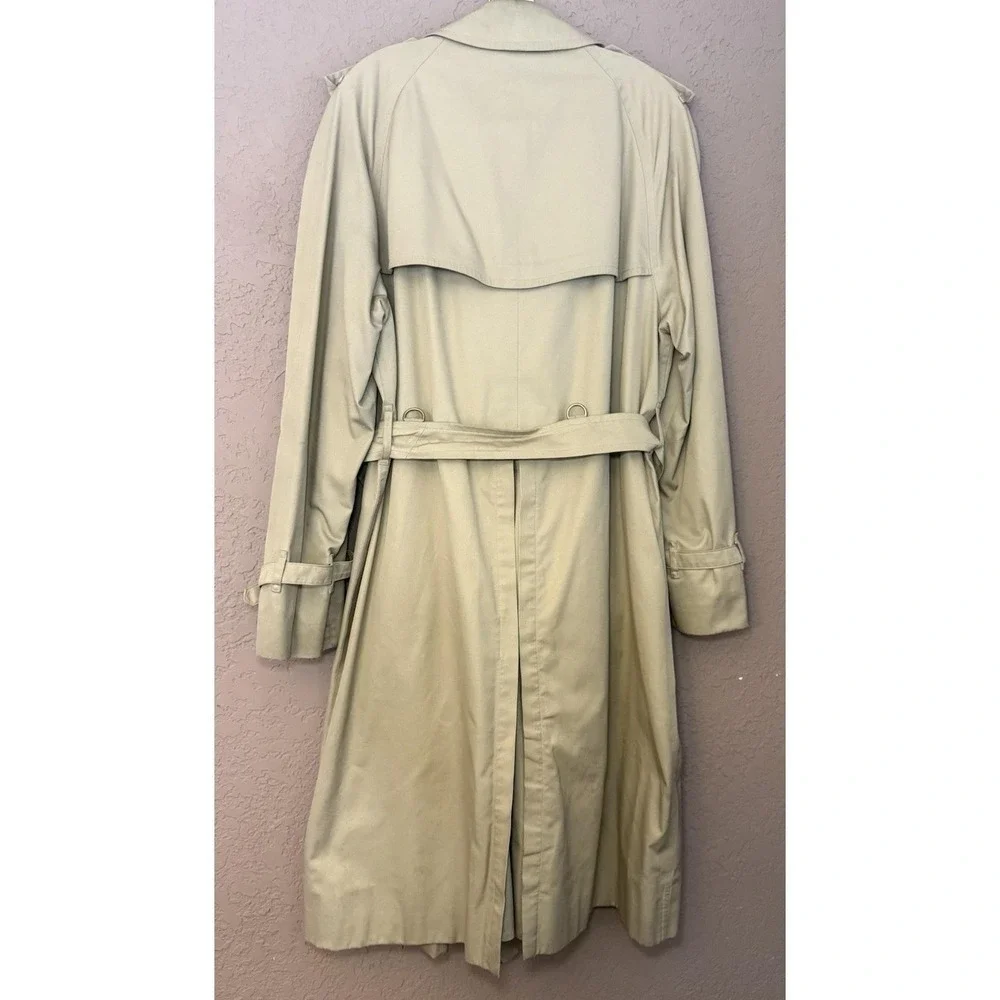 VTG BURBERRYS Double Breasted‎ Belted Trench Coat NOVA CHECK Liner 54 R England - Picture 13 of 13